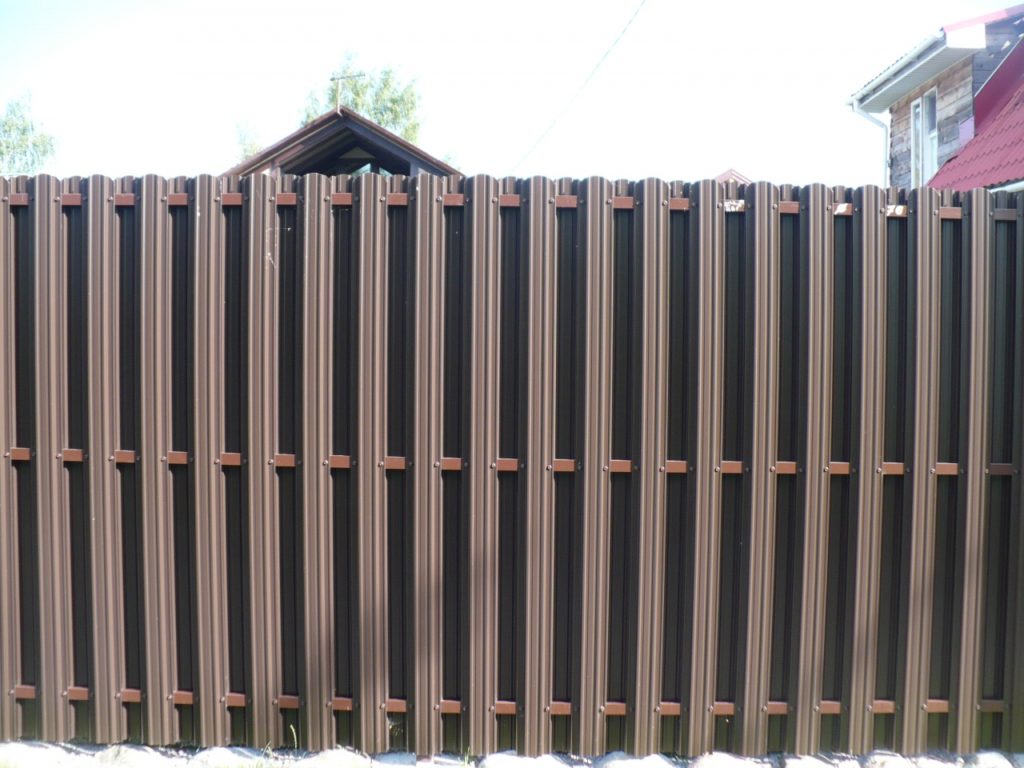 Ворота из металла штакетника фото